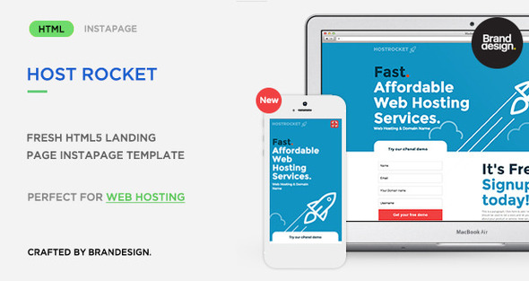 Host Rocket Instapage Template - Web Hosting