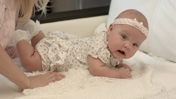 VideoHive Cute 3 Months Baby Lying Down On a Blanket 12175580 VideoHive Cute 3 Months Baby Lying Down On a Blanket 12175580