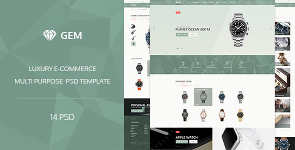 Gem -- Luxury E-Commerce PSD theme