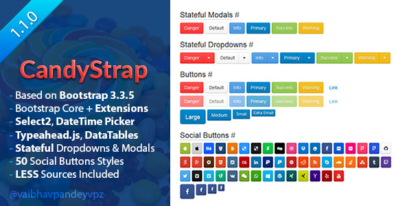 CandyStrap - Fresh, Sweet & Modern BootStrap Skin
