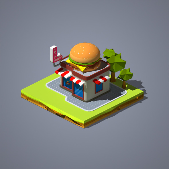 3DOcean Hamburger Shop 12209658 3DOcean Hamburger Shop 12209658