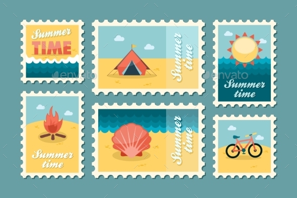 Summertime Stamp Set Flat