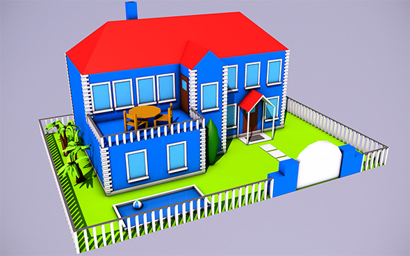 3DOcean Low Poly House Ready to Render 12212479 3DOcean Low Poly House Ready to Render 12212479