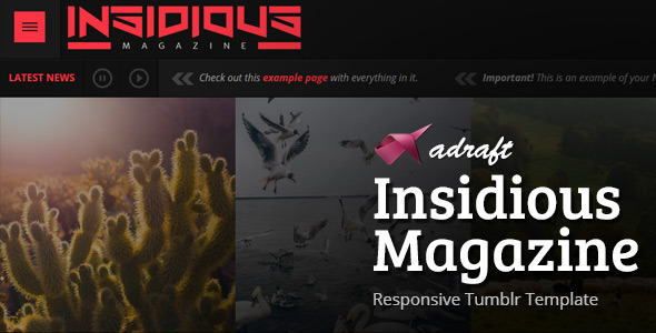 Insidious Magazine - Responsive Tumblr Template