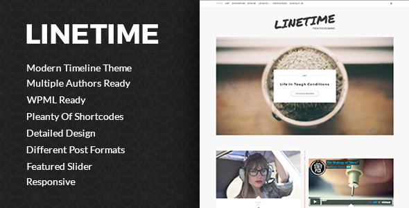 LineTime | Modern Timeline WordPress Blog Theme