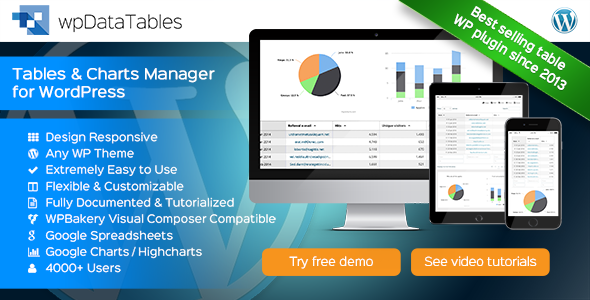 wpDataTables - Tables and Charts Manager for WordPress
