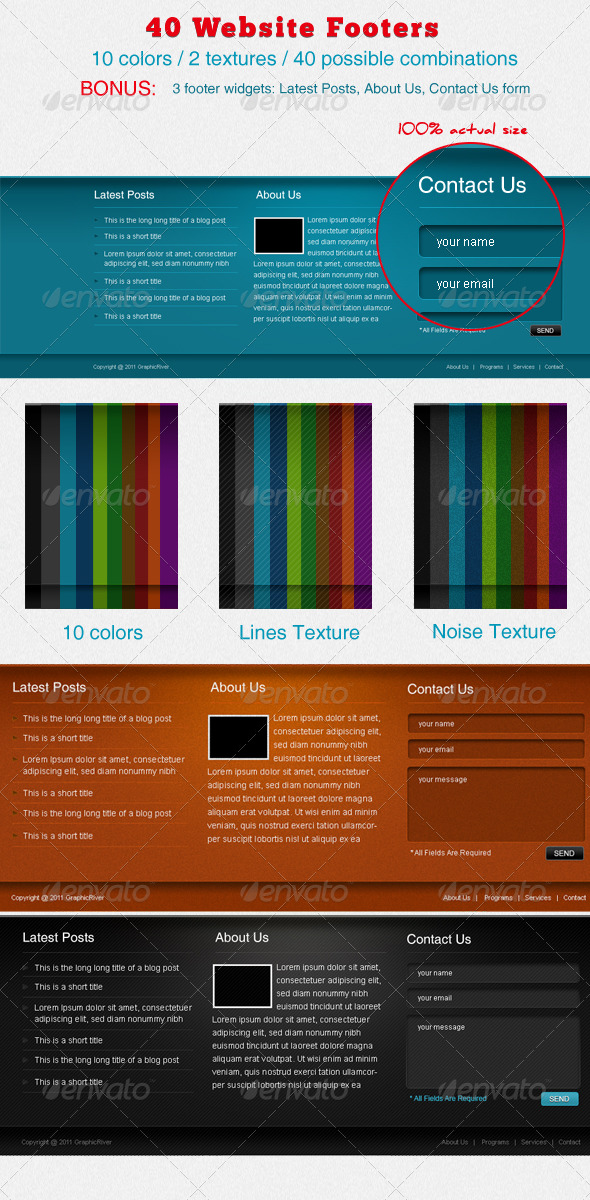 40 Website Footers