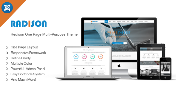 RadiSon | Responsive One Page Joomla Template