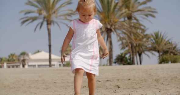 VideoHive Little Girl Having Fun a Tropical Beach 12279705 VideoHive Little Girl Having Fun a Tropical Beach 12279705