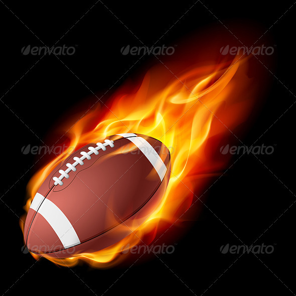 Realistic American Football in the Fire Realistic American Football in the Fire