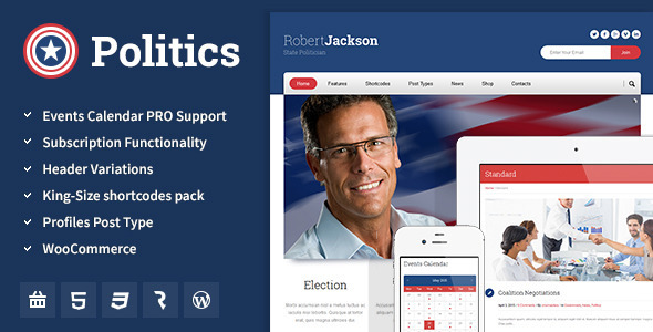 Politics -  Election Campaign Political WP Theme