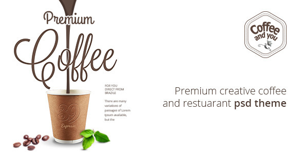 Coffee and You | Cafe and Restaurant PSD Template