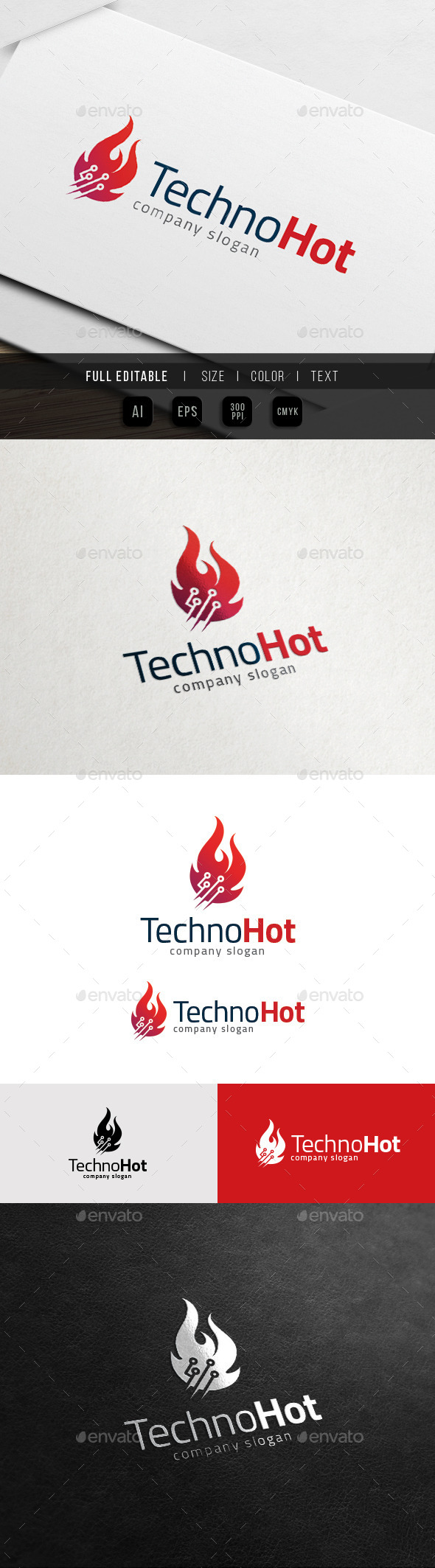 Fire Technology - Data Flame Logo