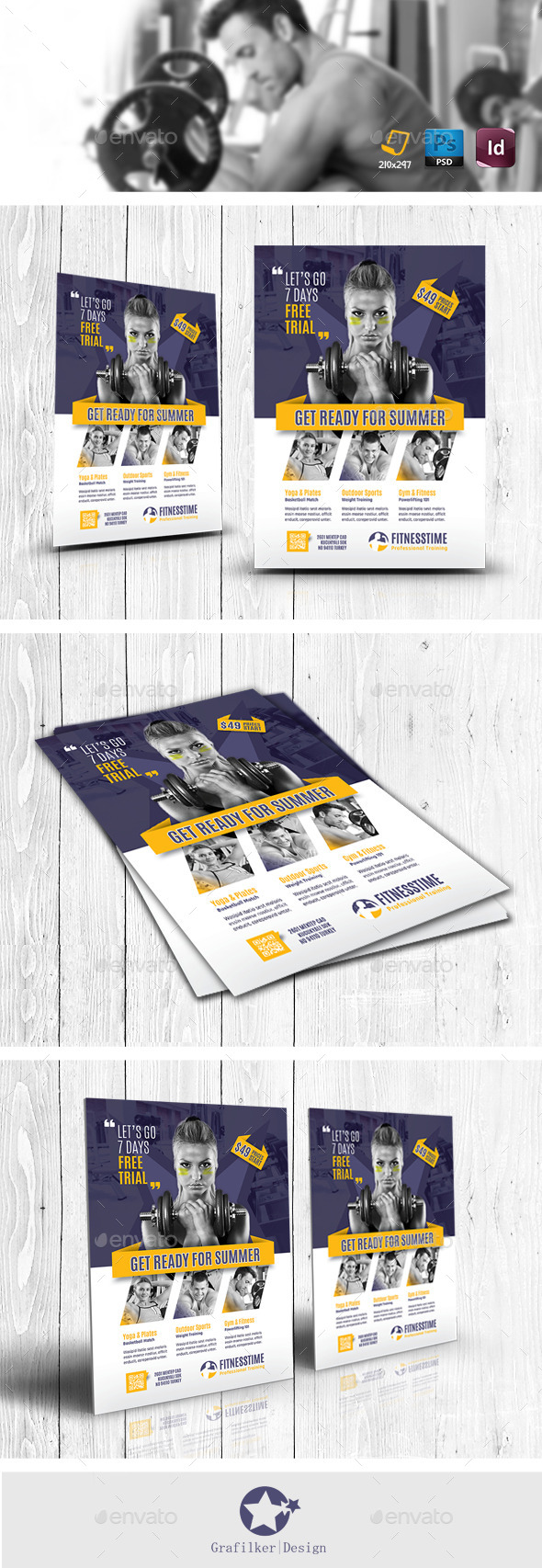 Fitness Time Flyer Templates