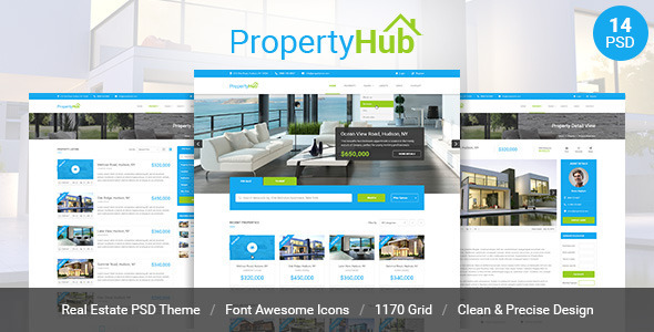 Property Hub - Real Estate PSD Theme