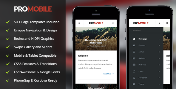 ProMobile | Mobile & Tablet Responsive Template