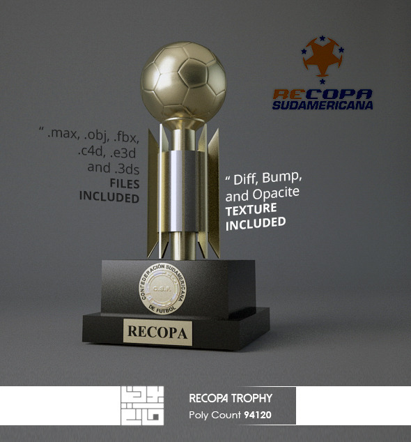 3DOcean Recopa Sudamericana Trophy 3D Model 12332518 3DOcean Recopa Sudamericana Trophy 3D Model 12332518