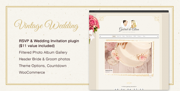 Vintage Wedding WordPress Theme