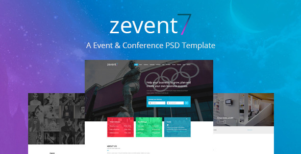 Zevent - Conference & Event PSD Template
