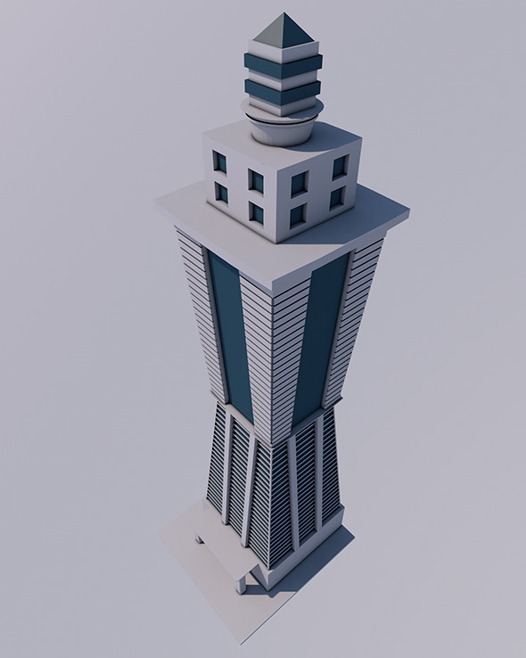 Low Poly Skyscraper (Ready to Render) - 3DOcean Item for Sale