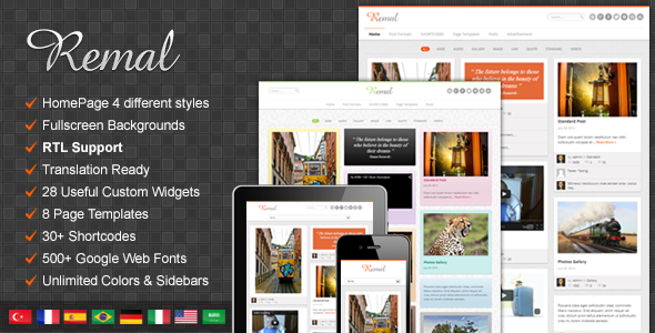 Remal - Responsive WordPress Blog Theme