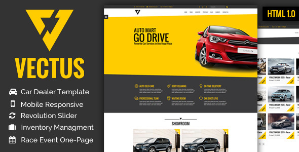 VECTUS - Car Dealership & Business HTML Template