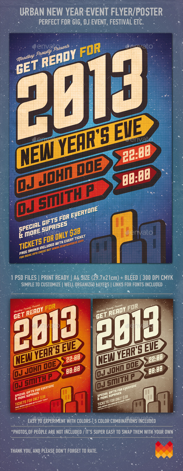 Urban New Year Party Flyer/Poster