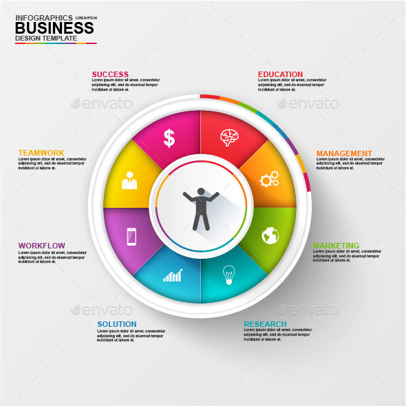 Abstract 3D Business Diagram Infographic