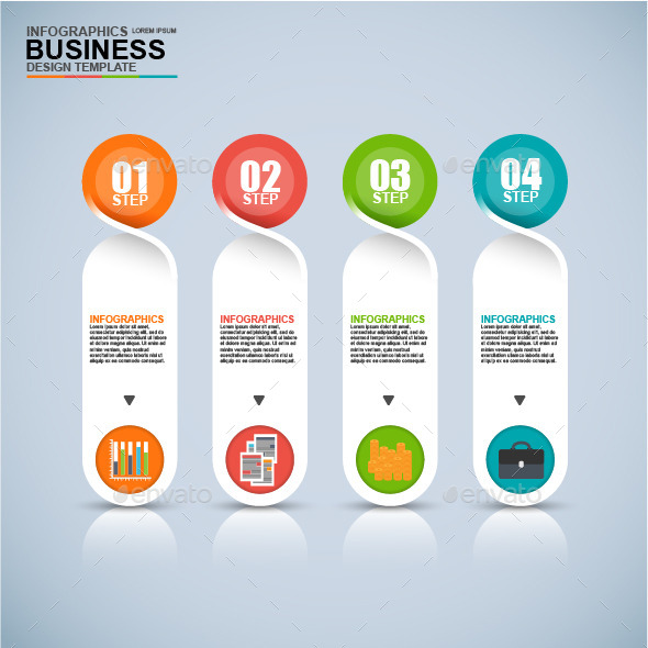 Abstract 3D Digital Business Infographic