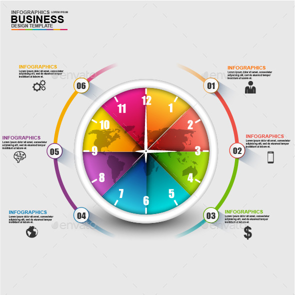 Abstract 3D Business Timeline Infographic