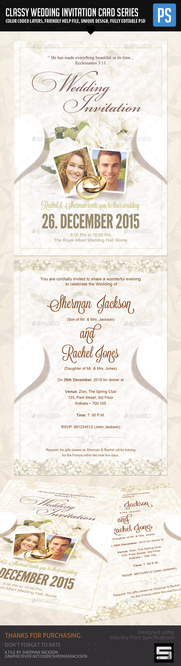 Classy Wedding Invitation 02