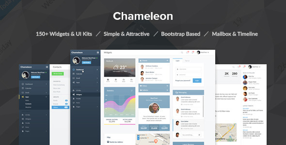 Chameleon Admin PSD Template