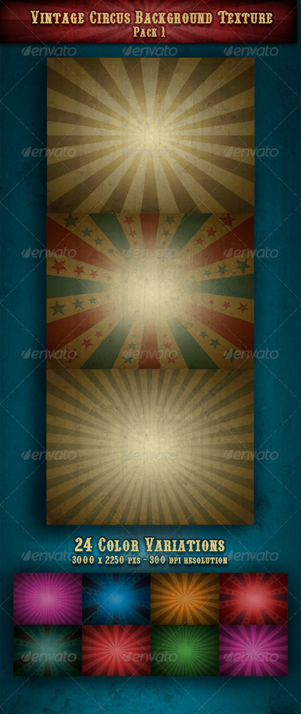 Vintage Circus Backgrounds/Textures Pack 1