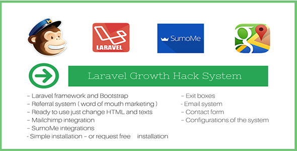 Full functionality landing page plus referral system