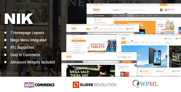 Nik - Responsive WooCommerce WordPress Theme