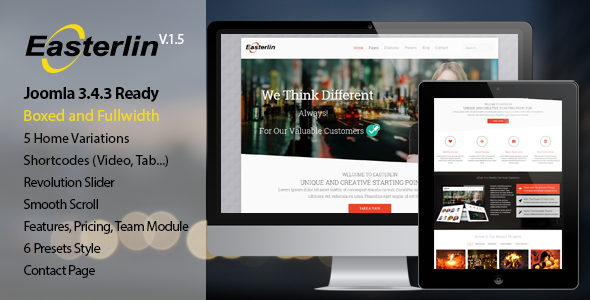 Easterlin - Responsive Joomla Business Template