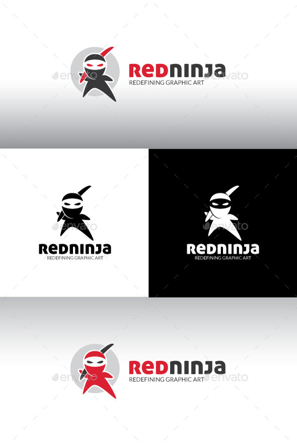 Red Ninja Logo Template