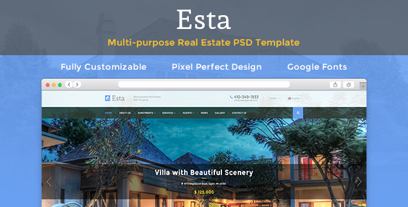 Esta -- Real Estate PSD Template