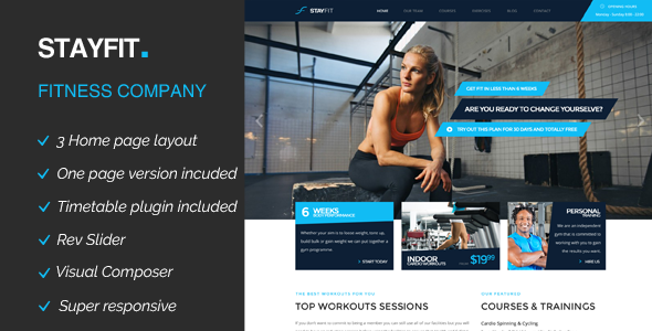 Stayfit | Sports, Health, Gym & Fitness WP Theme