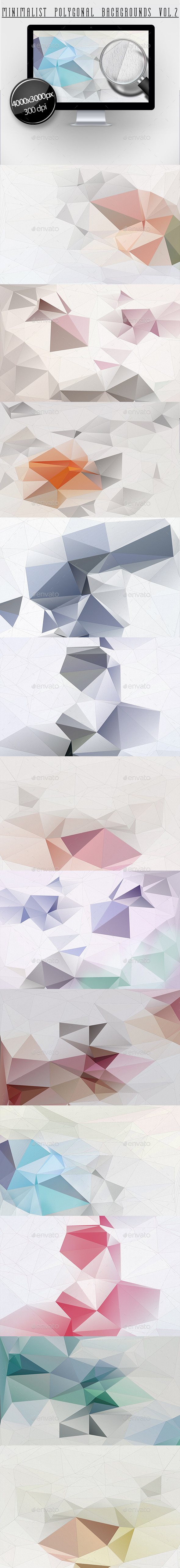 Minimalist Polygonal Backgrounds Vol.2