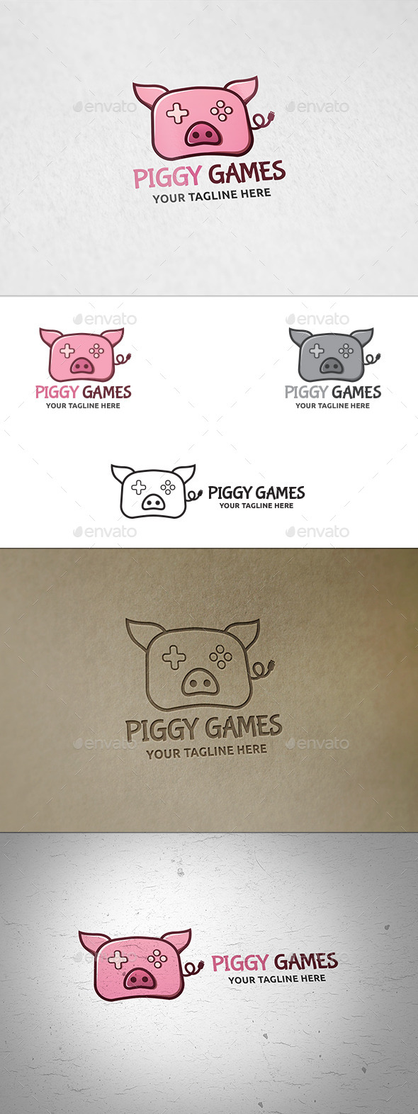 Piggy Games - Logo Template