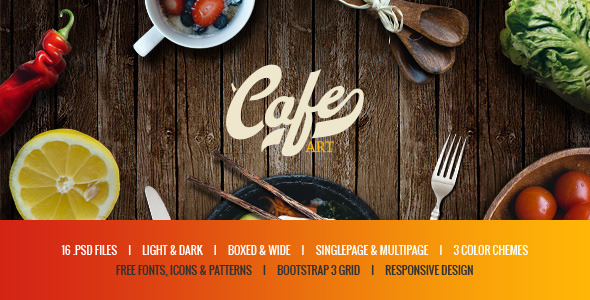 Cafe Art - Cafe & Restaurant PSD Template