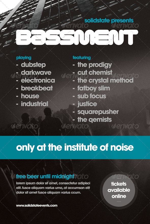 Bassment Flyer Template Bassment Flyer Template