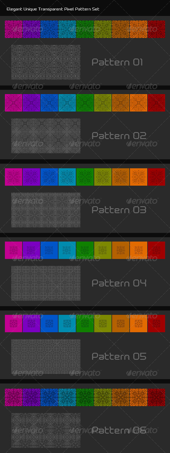 Elegant Unique Transparent Pixel Photoshop Pattern - Textures / Fills / Patterns Photoshop
