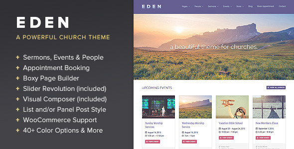 Eden - A WordPress Theme for Churches