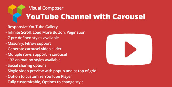 Visual Composer YouTube Channel with Carousel