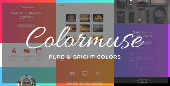 Colormuse - One Page Portfolio Muse Template