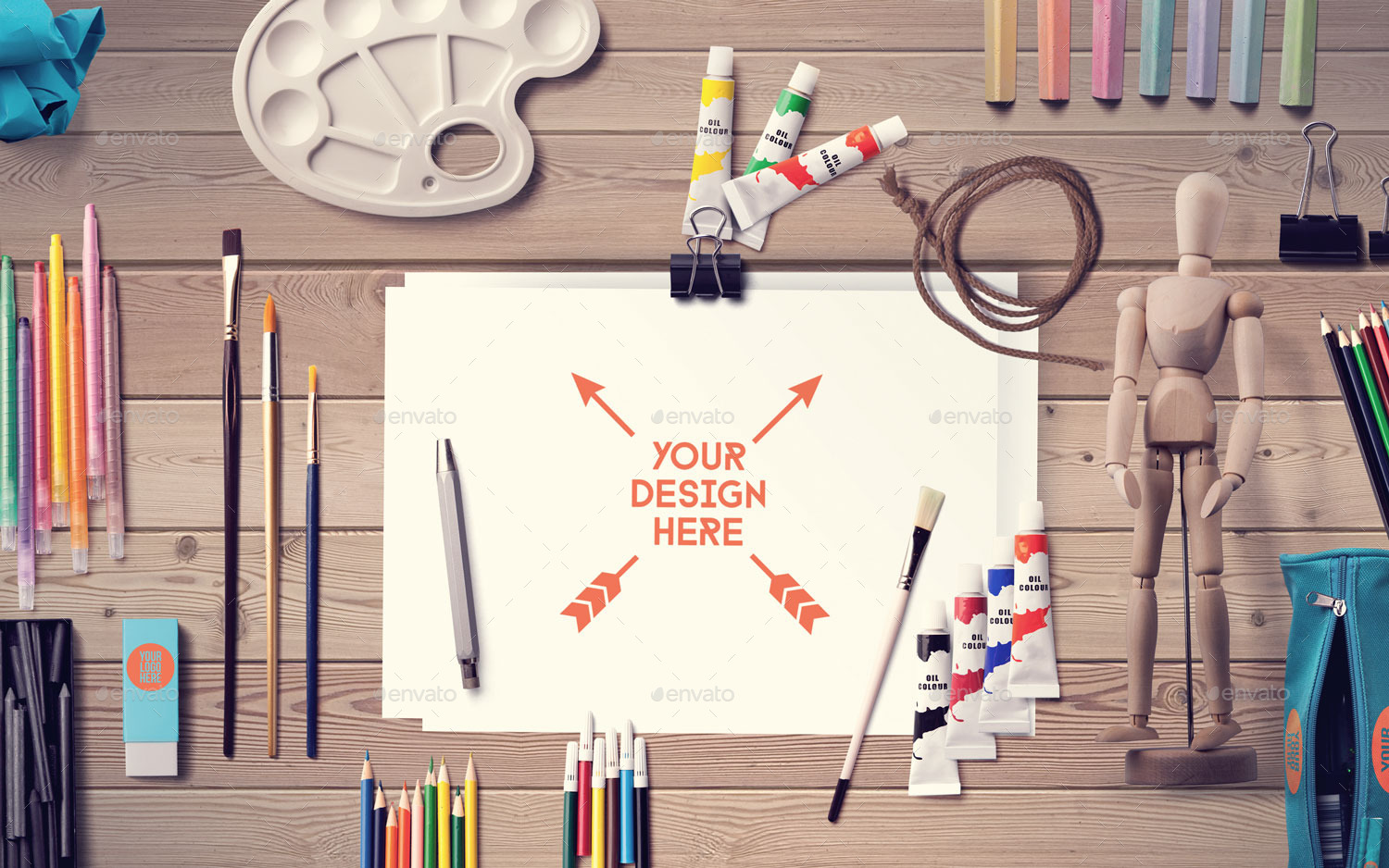 Back To School Mockup &amp; Hero Image Scene Generator by