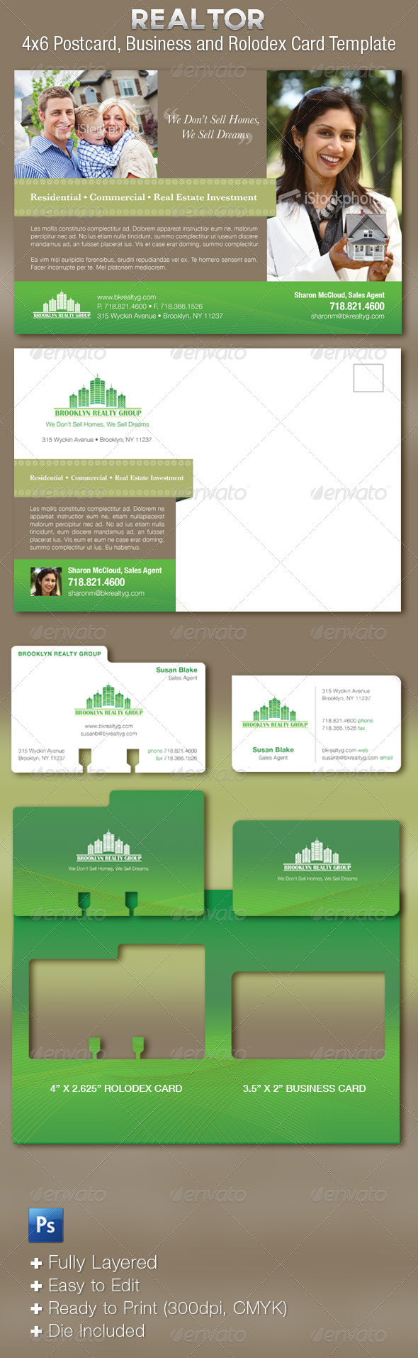 Real Estate Flyer Plus Business Cards Template