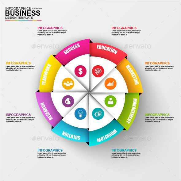 Abstract 3D Business Diagram Infographic